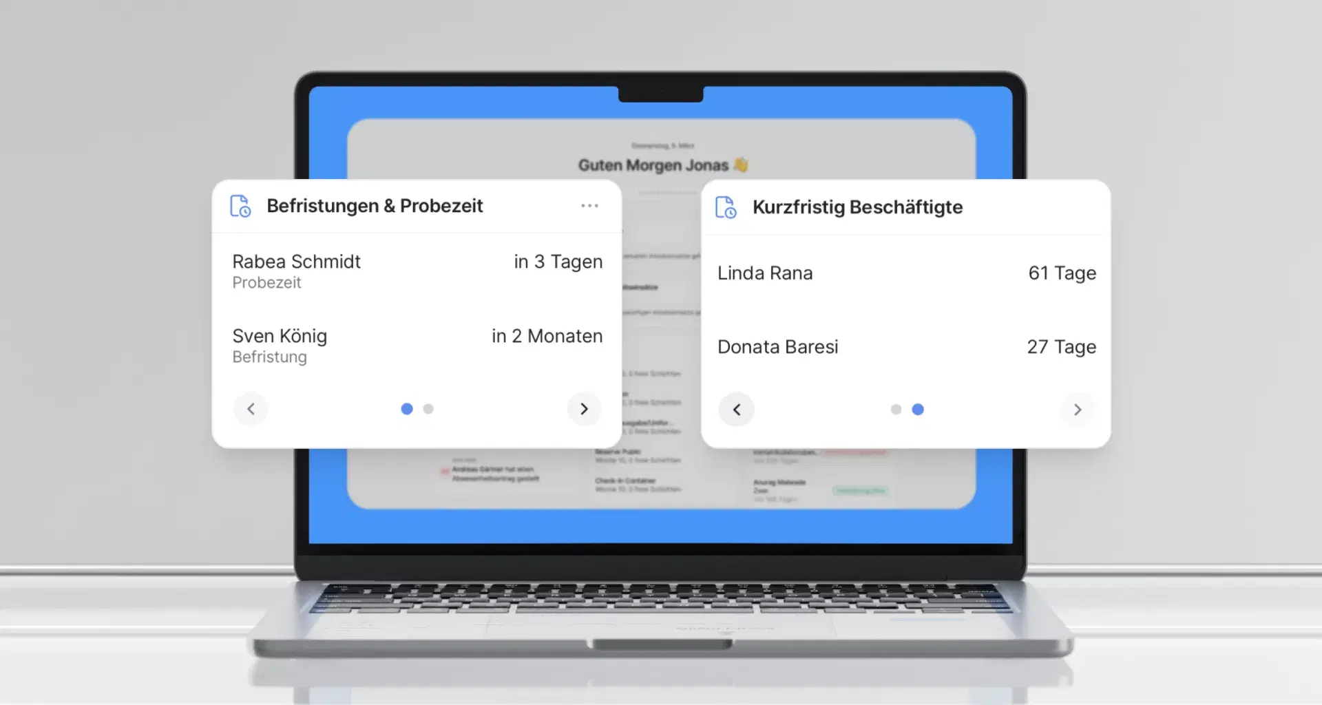 Mehr Überblick bei Befristungen und Probezeiten im Dashboard