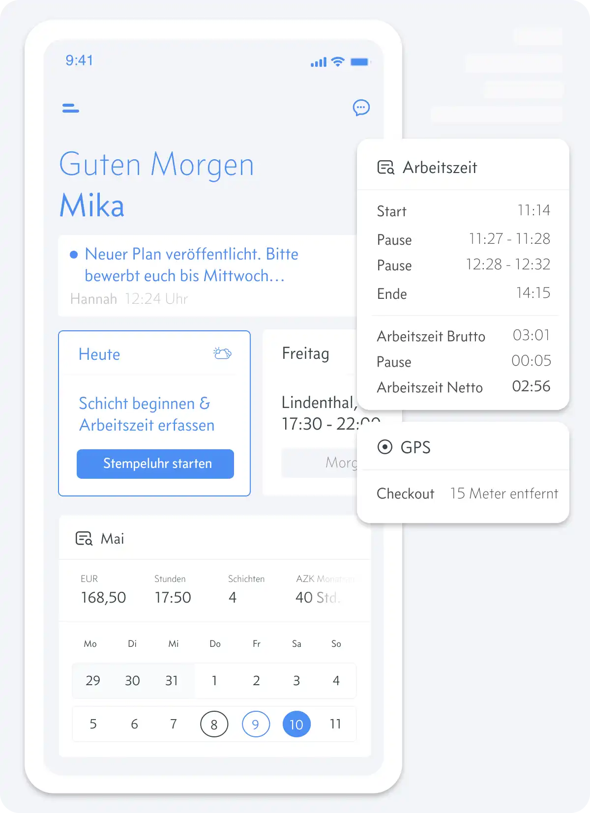 Schichtplan Widgets