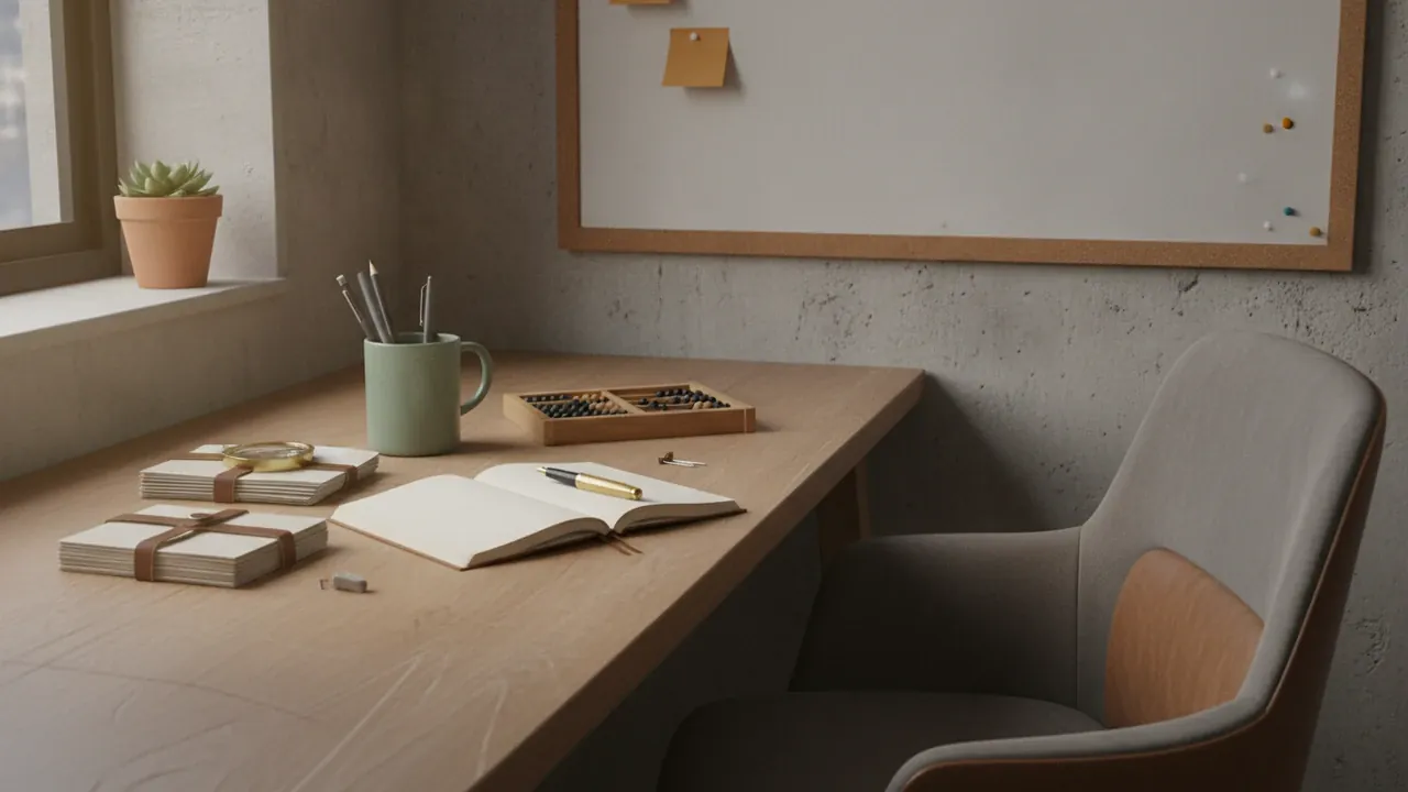 Work schedule and notebook for planning side income alongside a full-time job