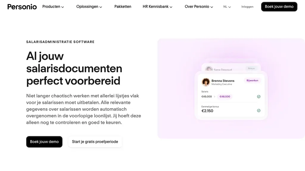 Personio Recruiting und HR Software Startseite (Screenshot Oktober 2026)