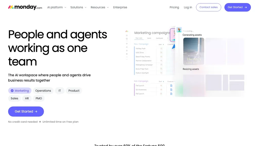 monday.com work management for people and projects (screenshot September 2026)