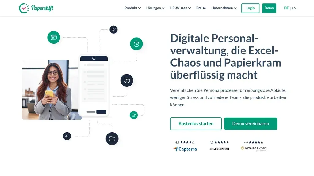 Papershift Dienstplan und Zeiterfassung