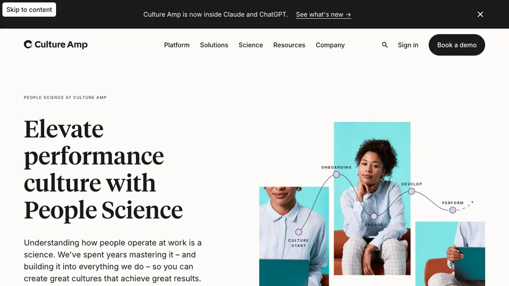 Orgnostic mid-market people analytics platform homepage (screenshot September 2026)
