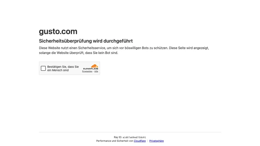 Gusto HR software homepage (screenshot July 2026)