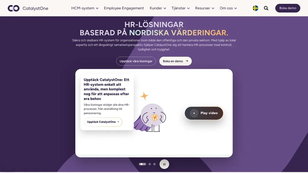 CatalystOne HR-system startsida (skärmdump september 2026)