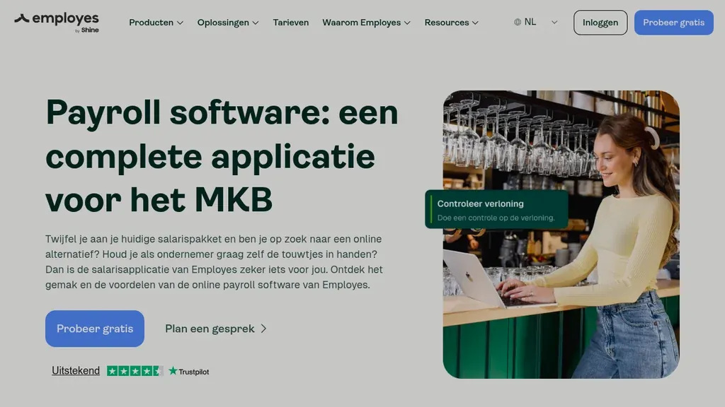 Employes payroll software homepage (screenshot september 2026)
