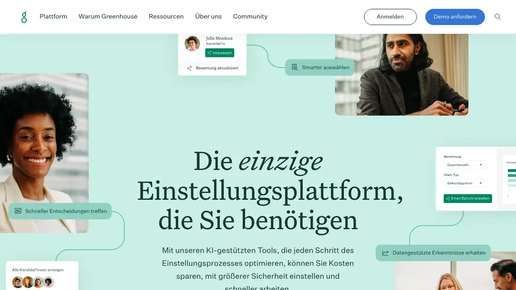 Greenhouse applicant tracking and hiring software homepage (screenshot July 2026)
