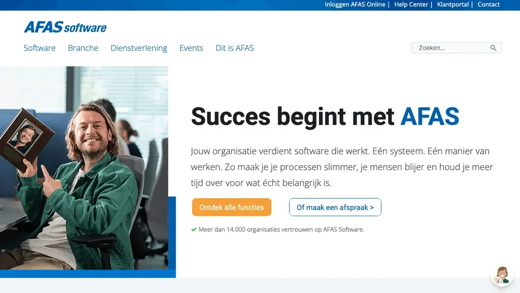 AFAS Pocket urenregistratie app in ERP (screenshot september 2026)
