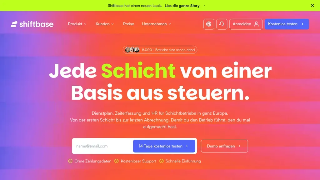 Shiftbase Schichtplan und Abwesenheit (Screenshot Oktober 2026)
