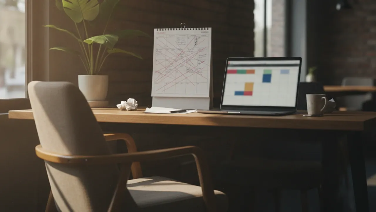 Restaurant back-office calendar and scheduling screen suggesting flexible unlimited PTO and shift coverage planning