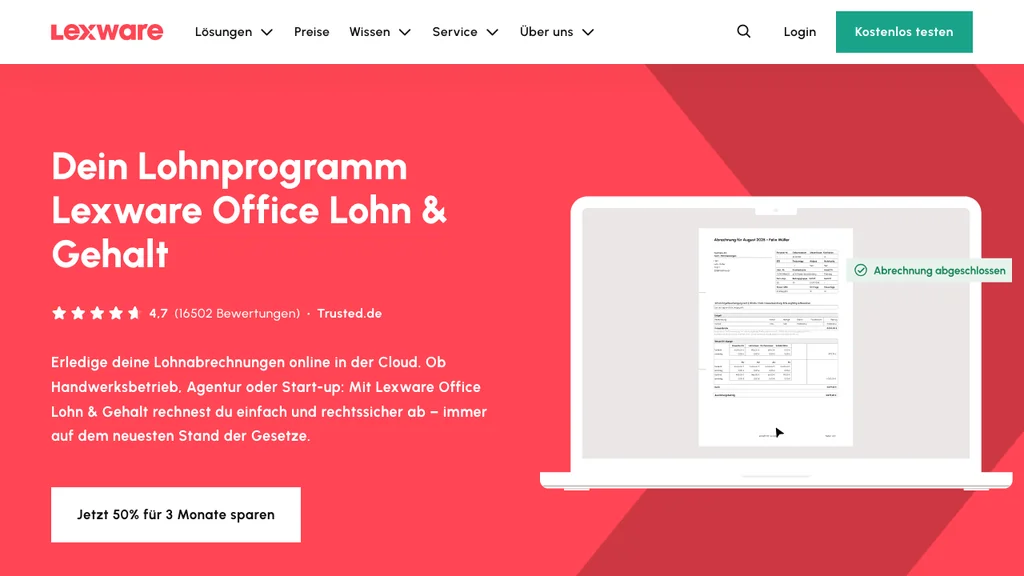 Lexware Office Lohn: Startseite der Lohnsoftware (Screenshot Juni 2026)