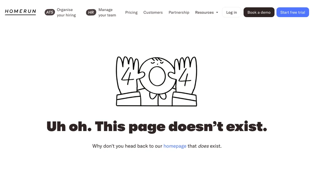 Homerun recruitment software en career site homepage (screenshot juli 2026)