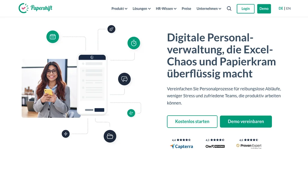 Papershift Personaleinsatzplanung: Startseite (Screenshot Oktober 2026)