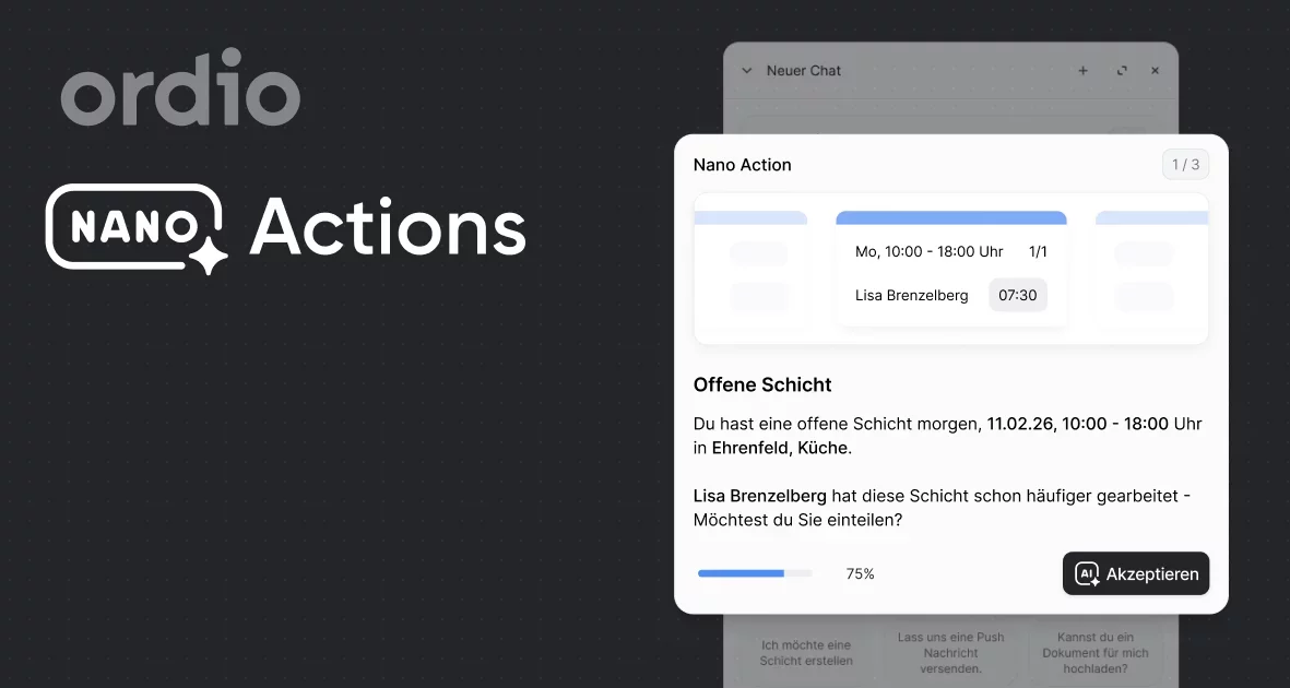 Ordio Nano wird proaktiv