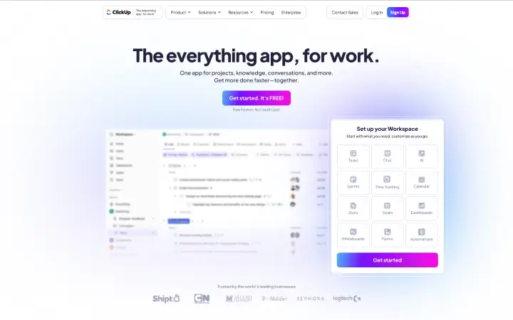ClickUp Benutzeroberfläche für Schichtplanung und Zeiterfassung im Vergleich mit Ordio