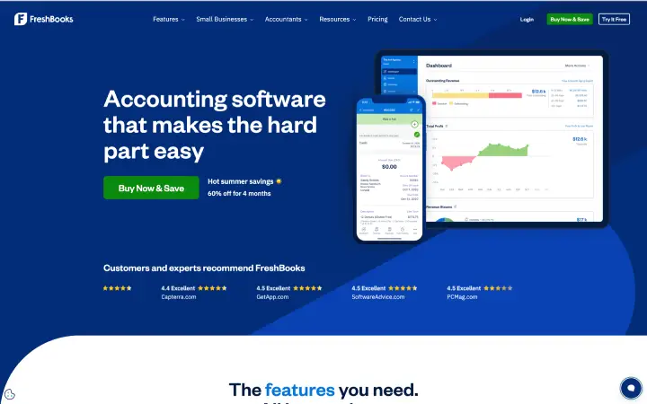 FreshBooks Benutzeroberfläche für Schichtplanung und Zeiterfassung im Vergleich mit Ordio