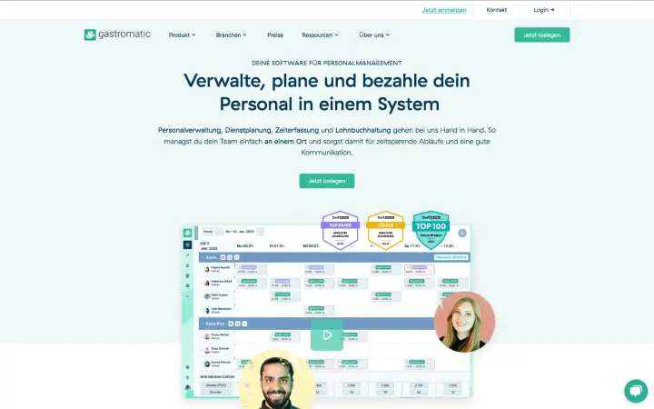 Gastromatic Benutzeroberfläche für Schichtplanung und Zeiterfassung im Vergleich mit Ordio