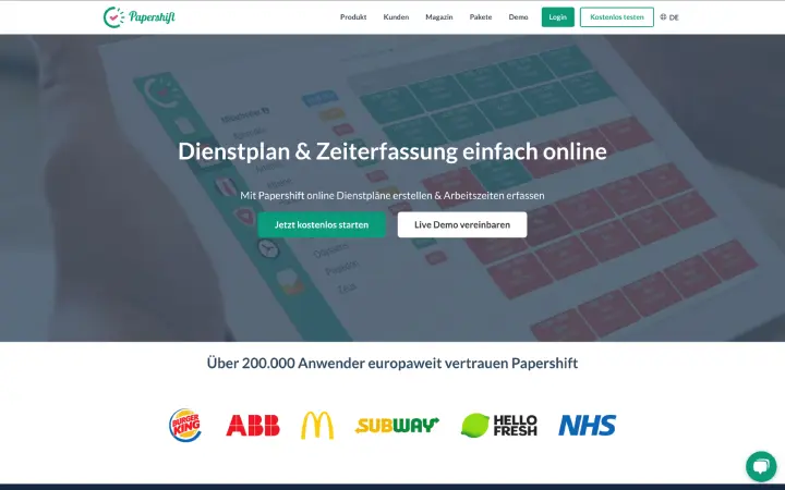 Papershift Benutzeroberfläche für Schichtplanung und Zeiterfassung im Vergleich mit Ordio