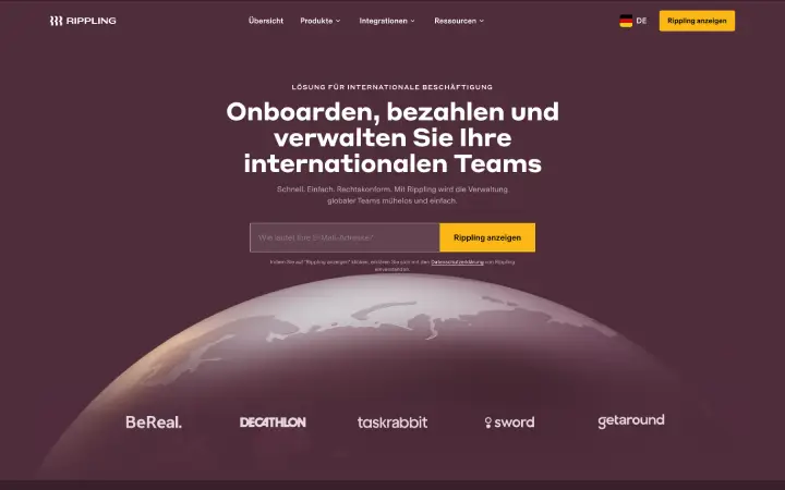 Rippling Benutzeroberfläche für Schichtplanung und Zeiterfassung im Vergleich mit Ordio