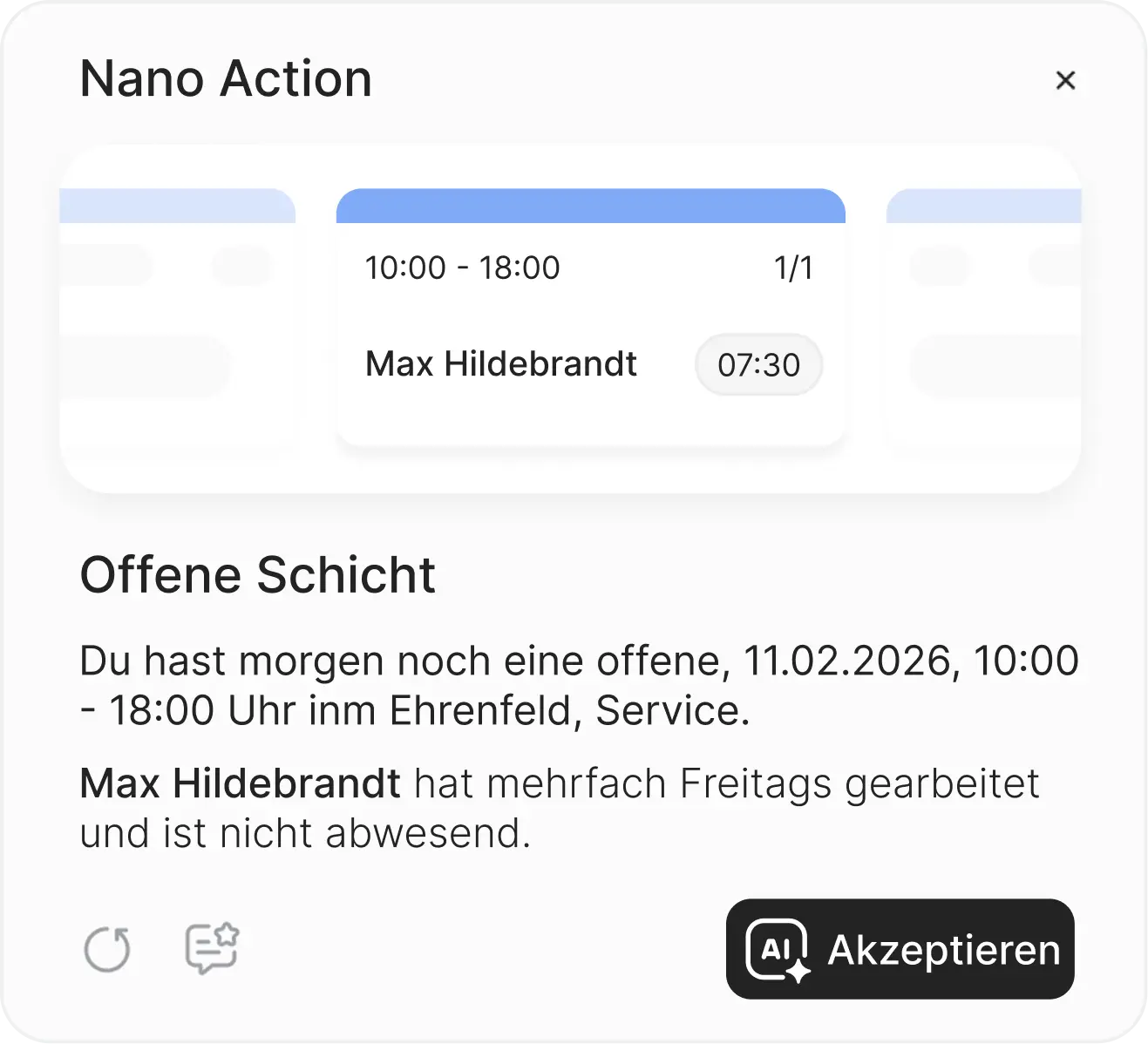 Offene Schicht - Response