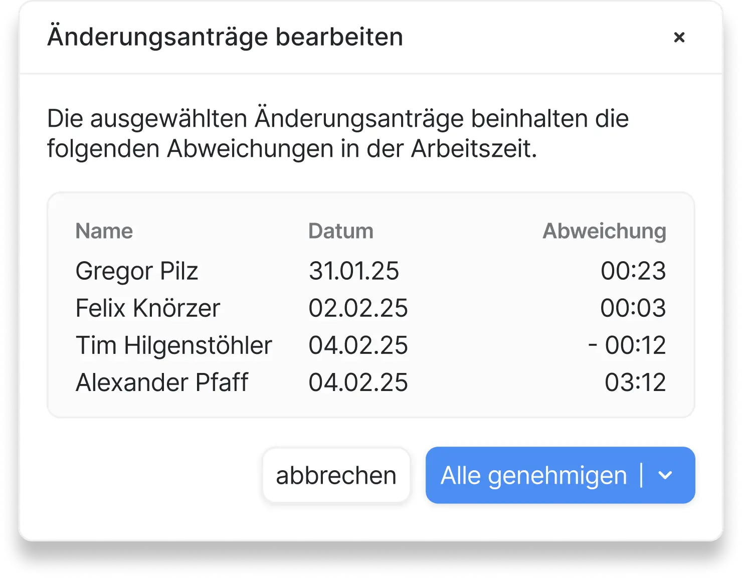 Ordio Änderungsanträge: Mitarbeitende können geänderte Zeiten direkt über die App beantragen