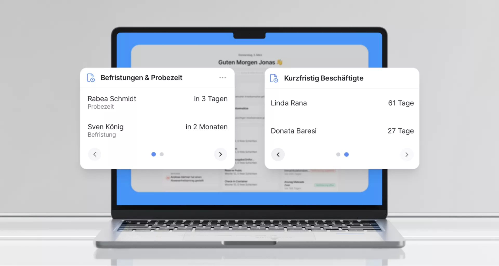 Mehr Überblick bei Befristungen und Probezeiten im Dashboard