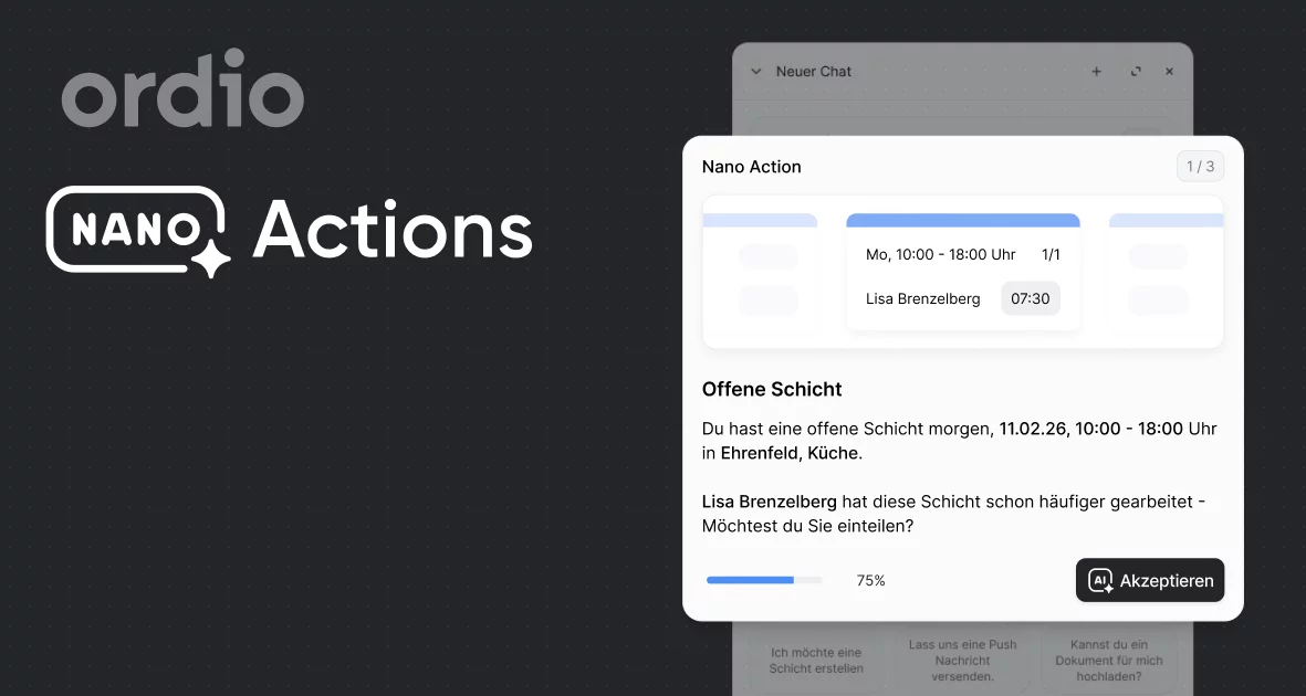 Ordio Nano wird proaktiv