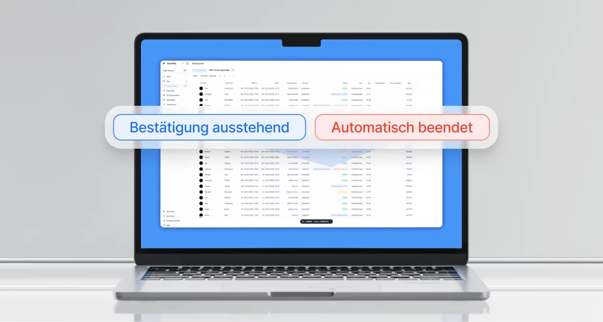 Präzisere Arbeitszeiten-Labels bei Abweichungen vom Schichtplan